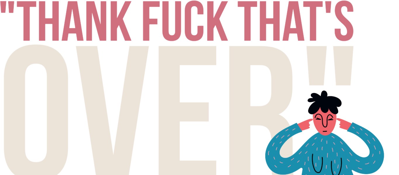 Text reads "YOU'RE WASTING EVERYONE'S TIME" with a clock illustration.