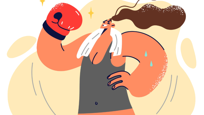 Text: "Greenwashing is bullshit" with an illustration of a person holding a globe.