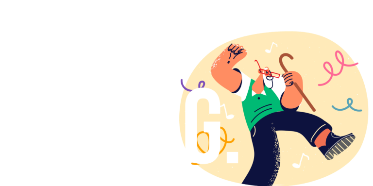 The OG powerpoint A man in a suit stands beside a podium with microphones, against a light pink background. Text reads "The OG"